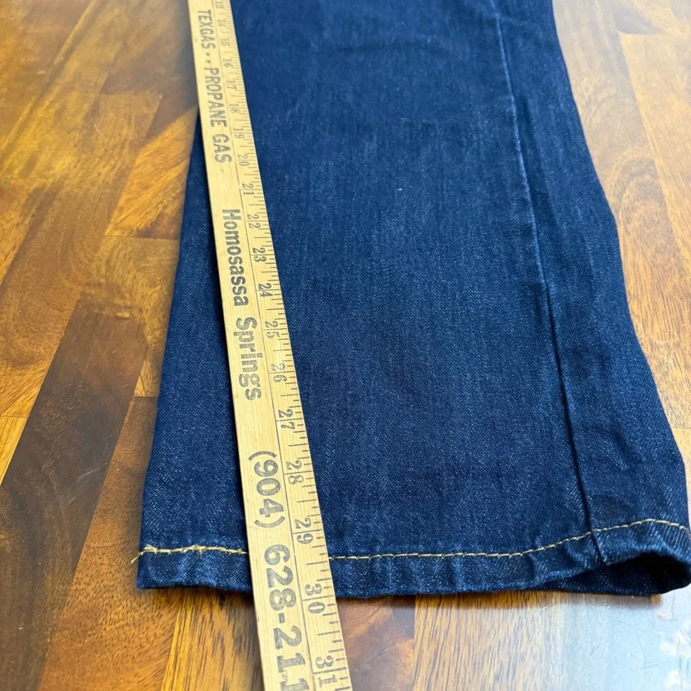 Levis 505 Regular Fit Straight Leg Jeans‎ Mens 40x30 Dark Indigo Blue Blank Tab